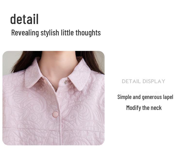 Mom's Chic Lapel Short Coat for Women: Slim-Fit Petite Korean Style for Middle-Aged Spring & Autumn.