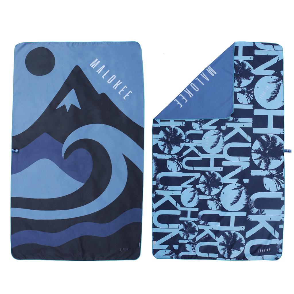Microfiber Sports Towel Blue Quick Dry 100cm x 50cm