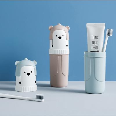 Cute Portable Toothbrush Holder Box Travel Toothbrush Cup Storage Container