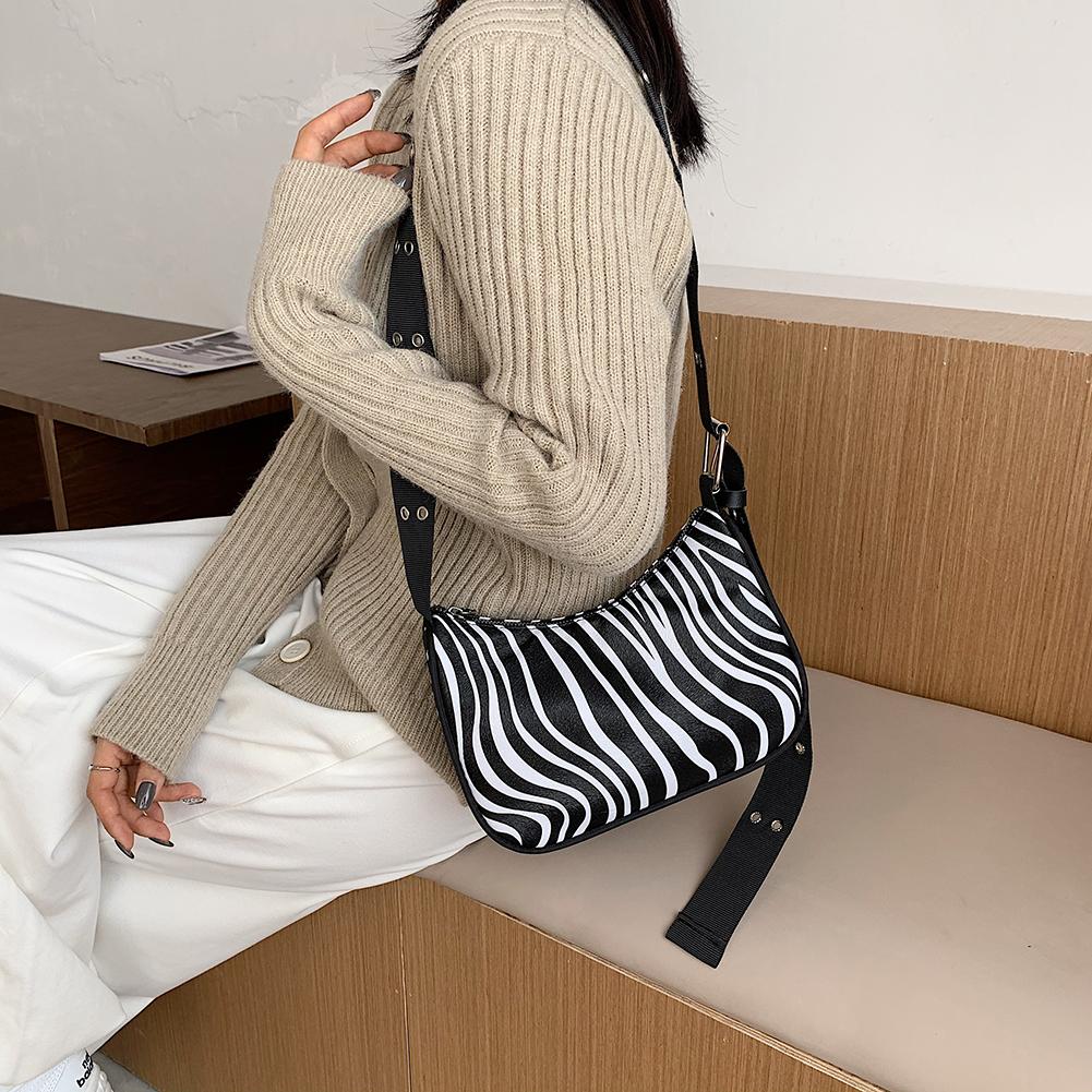 zebra print shoulder bag