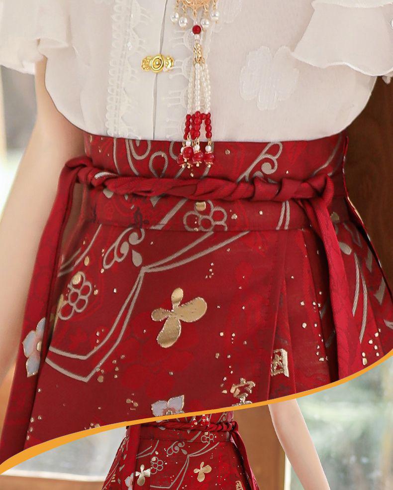 2025 Spring & Autumn Girls' Hanfu Skirt Set: Chinese Tang Style
