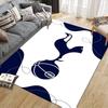 Tottenham Hotspur F.C Flannel Printed Carpet, Home Sofa Decoration for Living Room & Bedroom, Non‑Slip Play Flannel Floor Mat for Game Room
