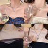 Pure Desire Ceiling Shining Zircon Light Luxury Collarbone Chain Necklace Female Tide Exquisite Temperament Versatile Neck Chain Jewelry