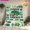 1pc Blanket Garbage Truck Enthusiast Winter Fleece Blanket Soft HD Digital Print Modern Style Nap Blanket Soft Warm Gift Fleece Bl