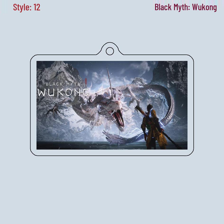 Black Myth Wukong Double-Sided Acrylic Keychain and Luggage Tag - Customizable with Images