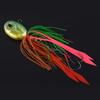 Dark Green Fishing Lures Squid Head With Silicone Skirt Saltwater Fishing Hooks (Dark green)