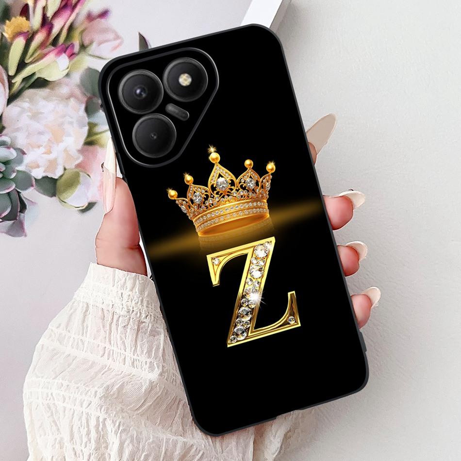 For Tecno Pova 7 5G Fashion Crown Letter Phone Case For Tecno LJ7 Pova7 Soft Silicone TPU Bumpers