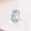New 100% 925 Silver Fashion Sunflower Sun Moon Wide Rings Classic Heart-Shaped Crown Female Rings Elegant Party Jewelry