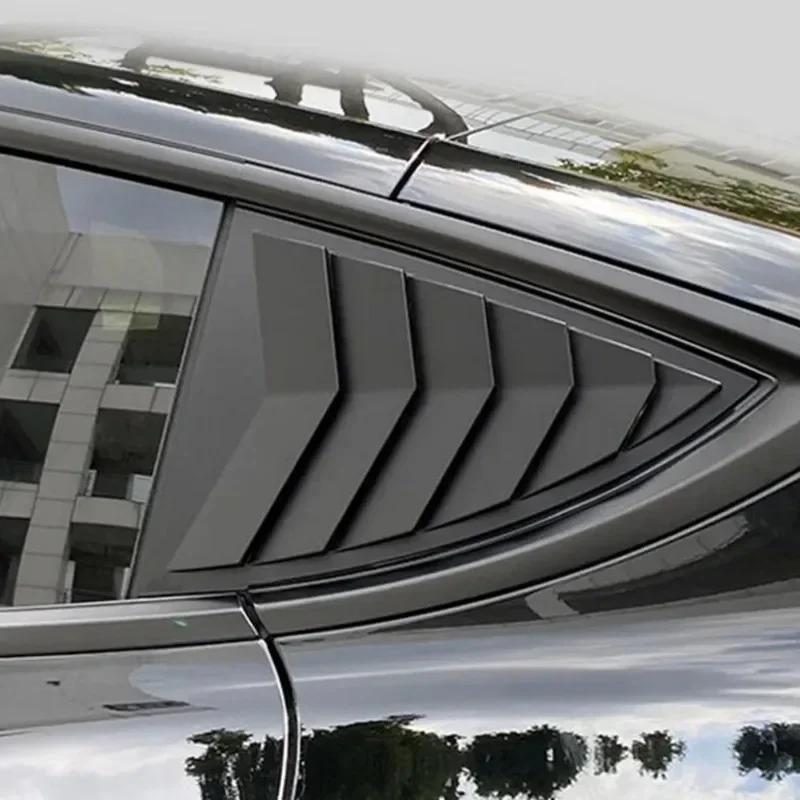 Rear Side Blinds Window for Tesla Model Y/Y Juniper Rear Triangle Window Spoiler Louver Shutter Cover Sports Car Accessories
