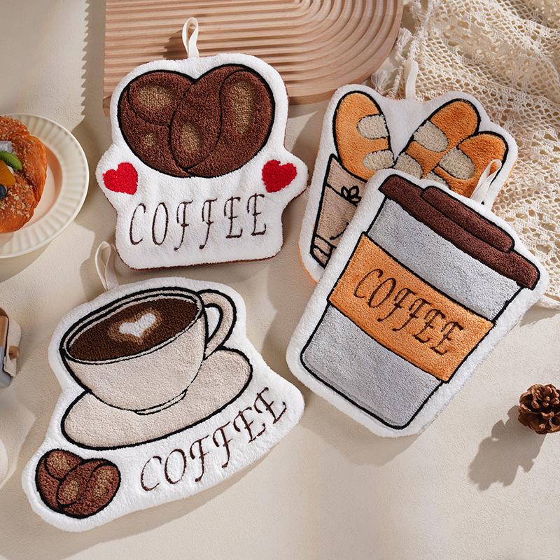 Hand Towel Absorbent Hand Cloth Hand Towel For Kitchen Bathroom Hand Cloth Cartoon Hand Towels Convenient Hanging Towel For Hand