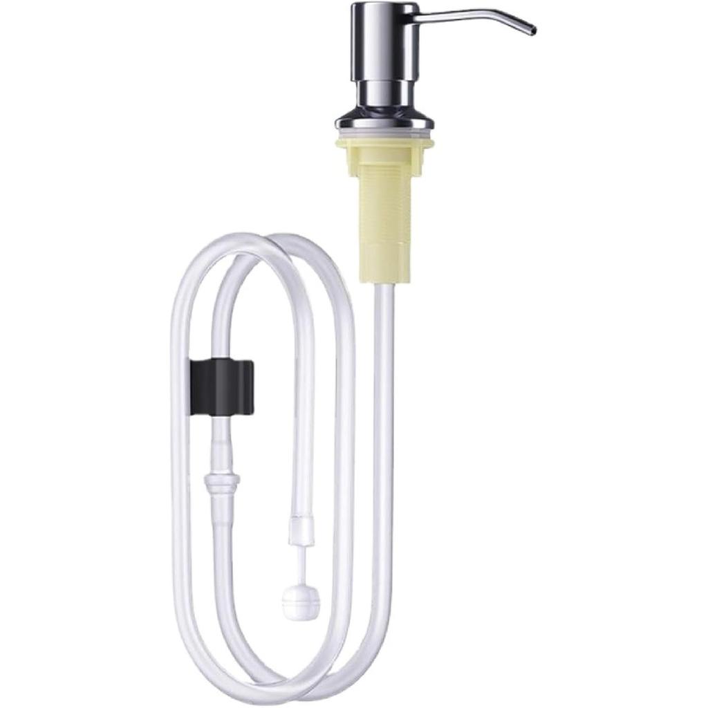 Sink Soap Dispenser, Extended Extension Tube, Kitchen General Detergent, Vegetable Basin Extractor, Detergent Pressing Head (Brushed Pump Head + 1m),