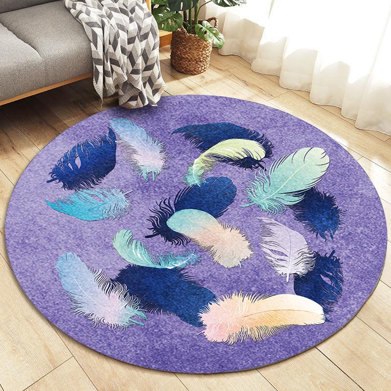 Nordic Round Carpet Cloak Room Computer Swivel Chair Mat Home Bedroom Bedside Mat