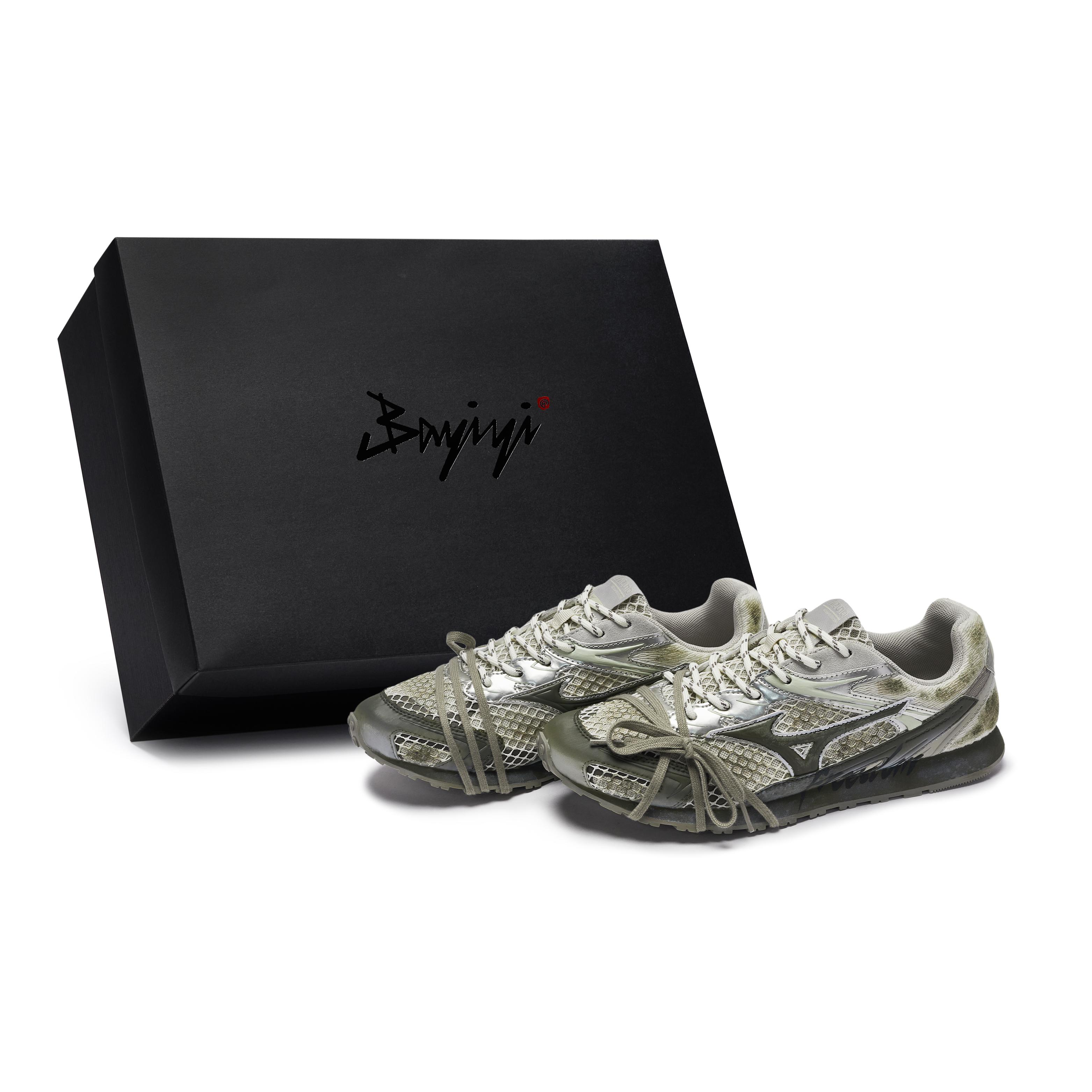 Mizuno LG 60S Casual Shoes Unisex Low top Grey/Green/Silver D1GH242108(Team80-SBOX) 42.5