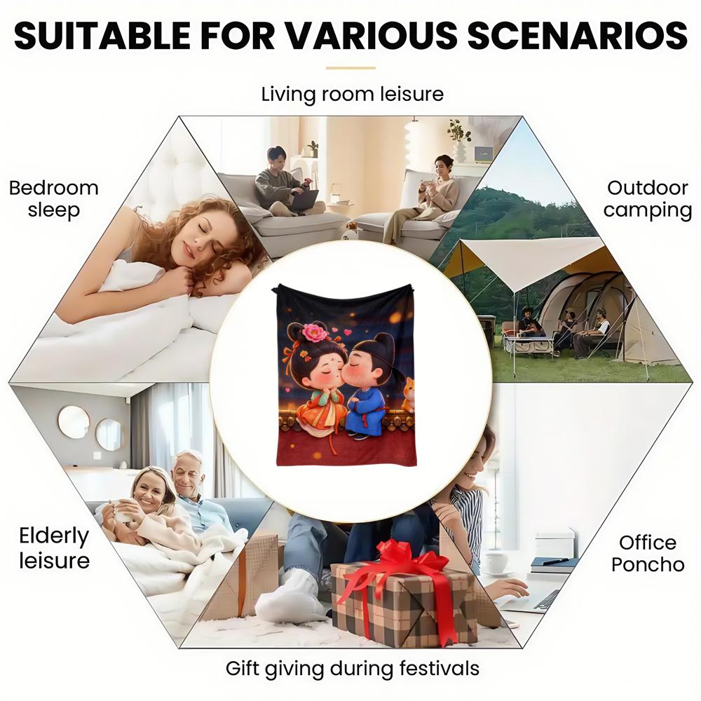 Kleines Paar dünne Flanelldecke für Schlafzimmer, Wohnzimmer, Sofas Decken, Mittagspausen, Picknicks, Decken flauschige individuelle Decke