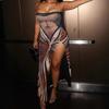 Summer New Sexy Babes Y2K Cool Girl Digital Printing Hip-wrapped Open-ended Tube Top Dress