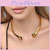 Collar Gargantilla Metálico Geométrico Para Mujer Con Acabado Pulido Para Moda Trendy