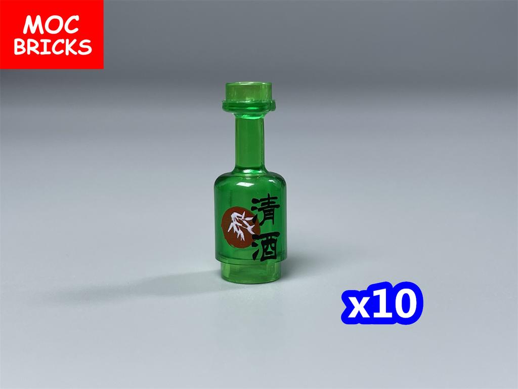 MOC Bricks DIY City Figures Parts Wine Drink Bottle Cup Building Block Mini Printed Bricks 95228 Supermarket Friends Toys