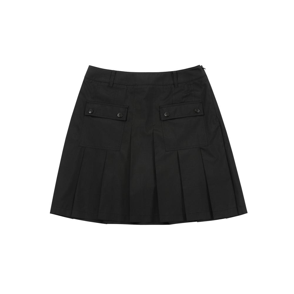 MARTINE GOLF Out Pocket Pleats Skirt_Black