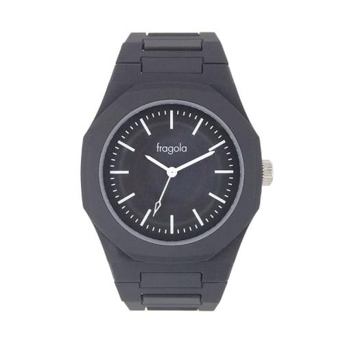 

Fragola Octagonal Bezel Plastic Watch N02624S-2 BK Women s Black