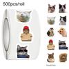 500pcs/roll Dachshund Decorative Stickers Cute Cat Laptop Water Bottle Phone Case Home Decoration Ideal for Adults Animal Lovers
