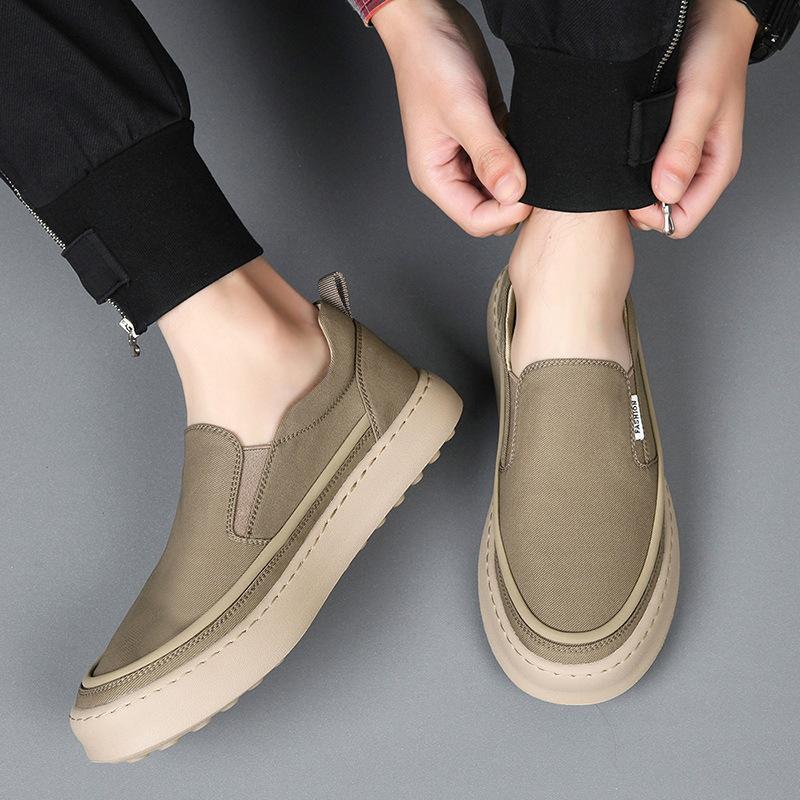 Cloth Shoes Men 2025 Summer Versatile Ice Silk Breathable Casual Shoes Trendy Men