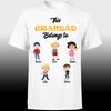 Ce T-shirt Personnalisé 'Grand-père Appartient À' Cadeau Pour Papy Pour Papa OuP1A