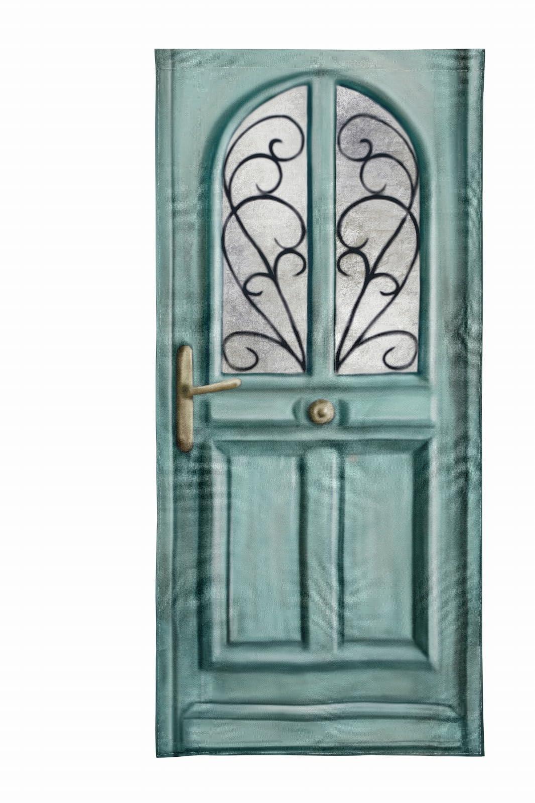 

Noren Dummy Wood Faux Wood White Wood Retro Watercolor Nordic Tension Room Dressing Privacy Faux Antique next.design Curtain, Long, 180cm, Door,