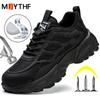 Pantofi de siguranță albi pentru bărbați Cizme cu vârful de oțel Pantofi de muncă anti-smash Anti-punctură Pantofi indestructibili Sport bărbați pantofi de protecție