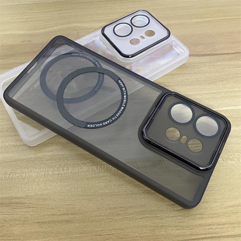 Transparente Magnetische Schutzhülle für Moto Edge 50 Fusion Pro 40 NEO G85 G60 G40 G64 G34 G24 G14 G04 5G TPU Weiche Abdeckung