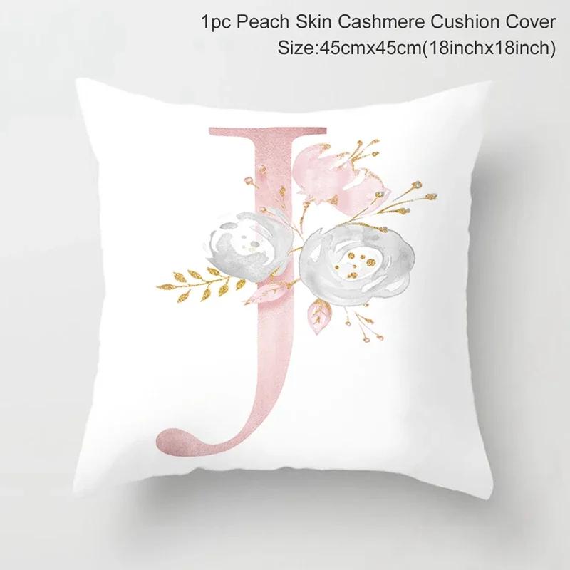 45X45Cm Pink Letter Cushion Pillowcase Decorative Sofa 40X40Cm Pillow Cases Autumn Decoration