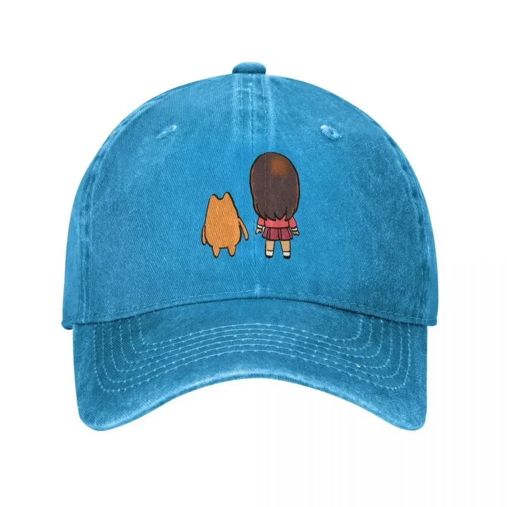 I Draw Chibi Chiyo Chan's Dad Azumanga Daioh Sport Retro Denim Washed Baseball Caps Female Cowboy Hats Hiking Peaked Cap