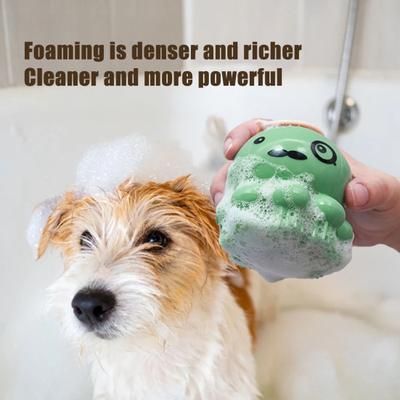 Hundepflegebürste Oktopus-Design Haustier-Badebürste Silikon Hunde-Duschschrubber Beruhigender Massagekamm für Hunde Katzen mit langem oder kurzem Fell