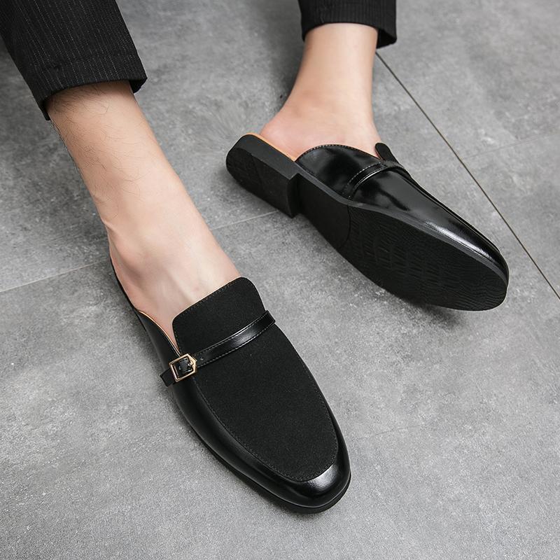 Fashion Outdoor Men Breathable Half Shoes for Men Slide Slipper Brand Designer Italian Mens Casual Shoes Italian Loafers Big Size 38-48