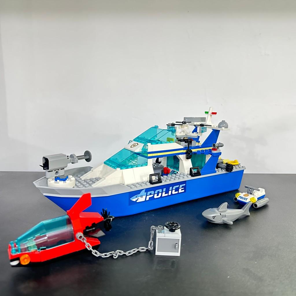 276PCS City Series Sea Speedboat Police Patrol Boat Building Blocks 60277 Shark Submarine Model Bricks DIY Toys For Kids Gifts