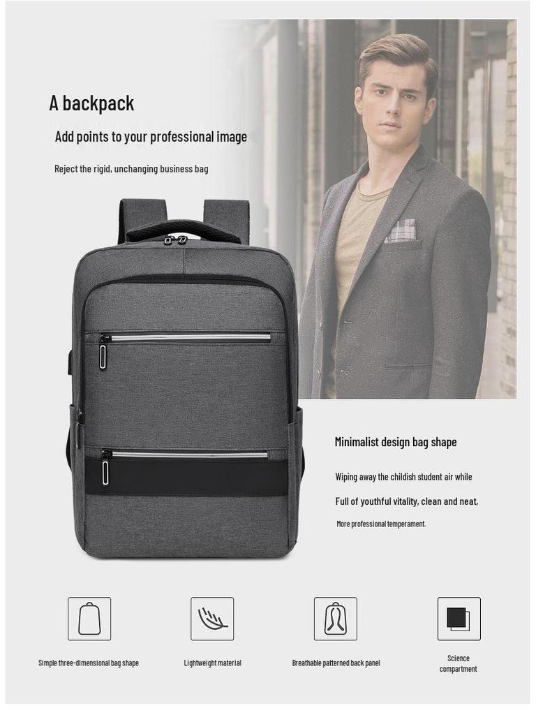 Módní velkokapacitní multifunkční batoh na notebook pro studenty a dojíždějící