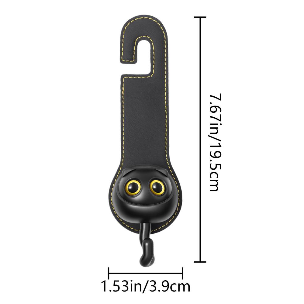Car Headrest Hooks Cute Cat Headrest Purse Hook Vehicle Coat Organizer For Women Men Bag Hat Van Automotive Road Trip Backpack