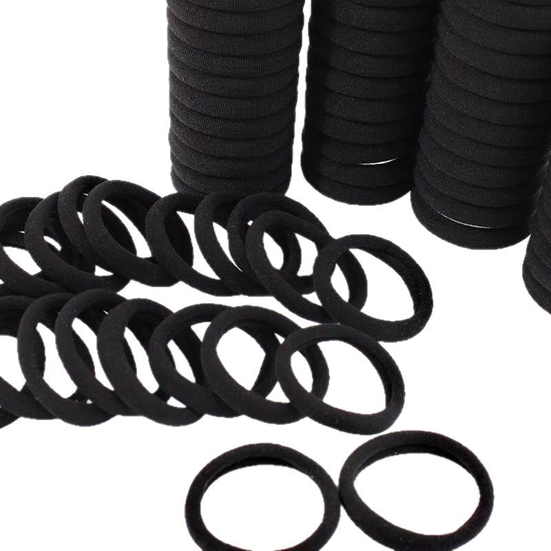 High-Elasticity Hair Tie for Women - Thick, Durable Black Ponytail Holder