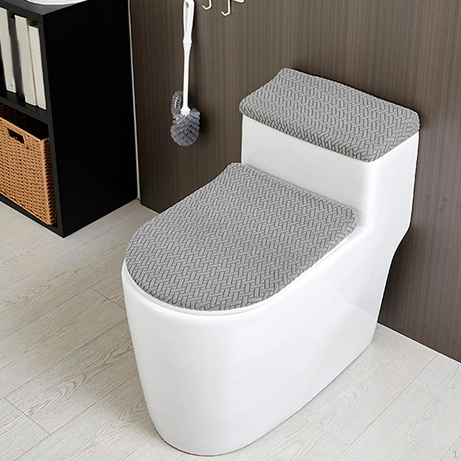 Чехол на крышку унитаза и бачок Набор чехлов для унитаза для ванной Комфортный стрейч