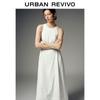 UR Women's Pleated Sleeveless Round Neck Dress