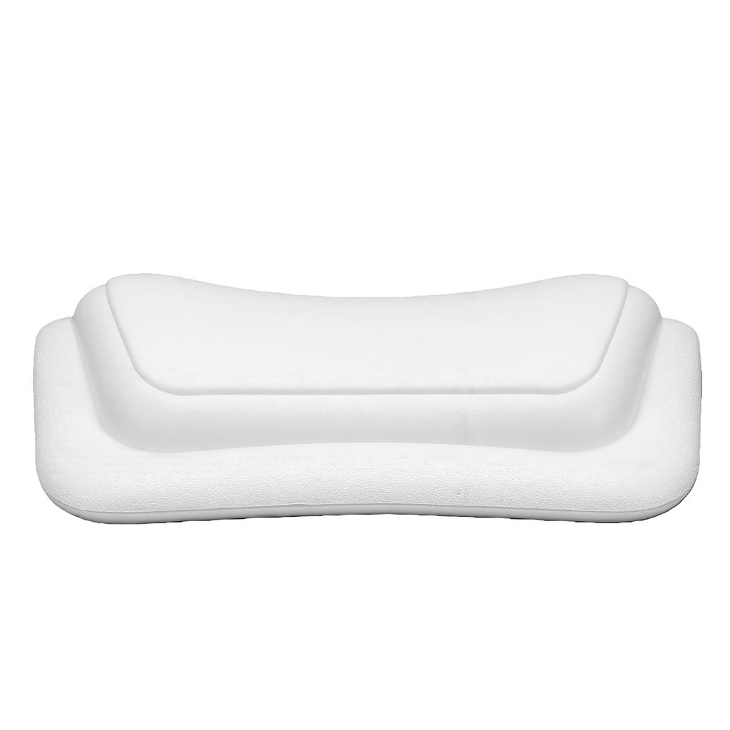 Bath Pillow High Elastic Soft Relaxing Portable Bathtub Pillow for Arc Round Oval Tubs White Length 31cm Width 20cm