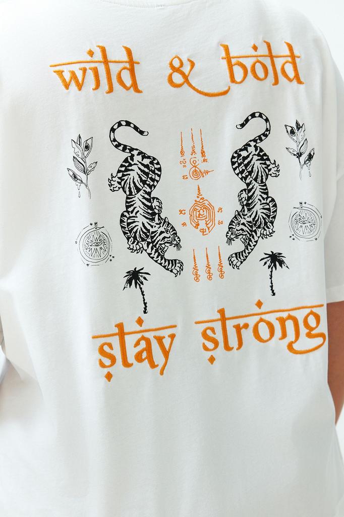 Women's Style Plus Size Ecru Unisex Oversize Comfortable 100% Cotton Couple Knitted T-Shirt