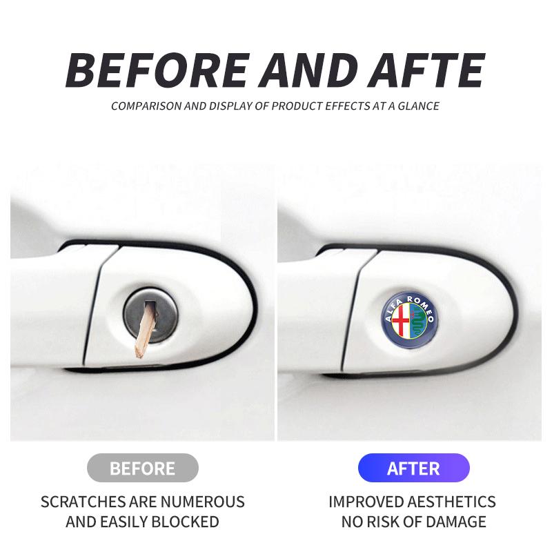 New 3D Car Interior Decorative Stickers Key Badge Steering Wheel Decoration Stickers For Alfa Romeo 308