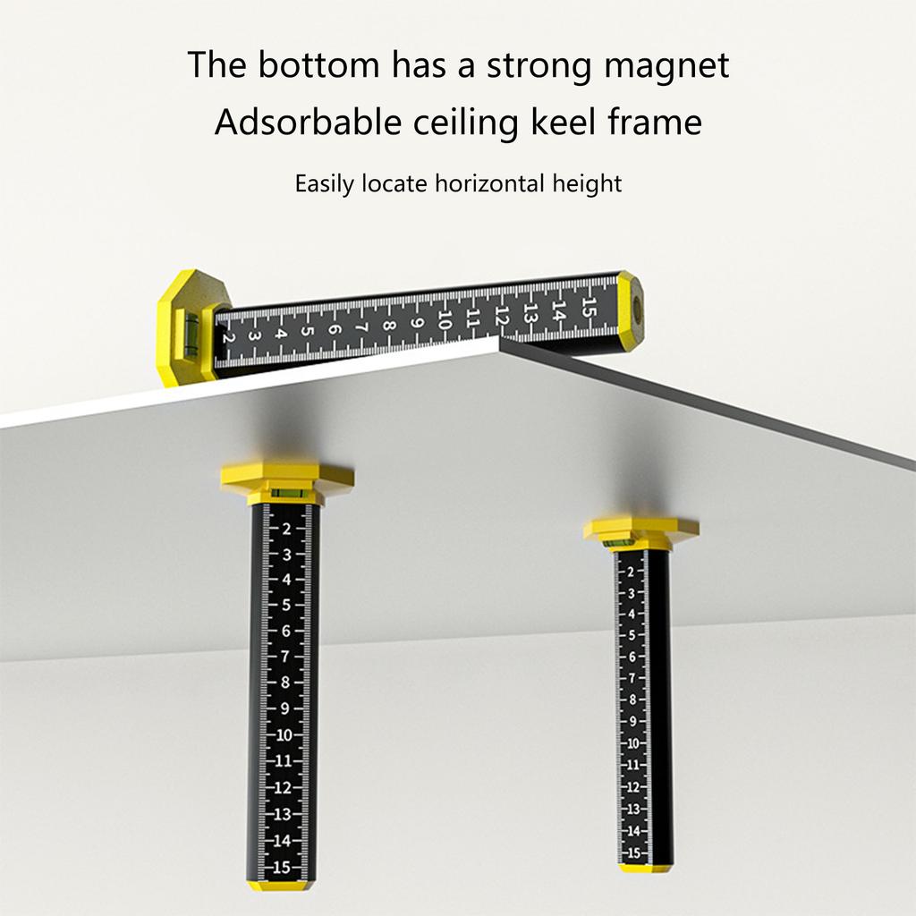 Equal Height Ruler Ceiling and Floor Tile Height Ruler Double Use Measuring Ruler Precisions Positioning Elevations Ruler