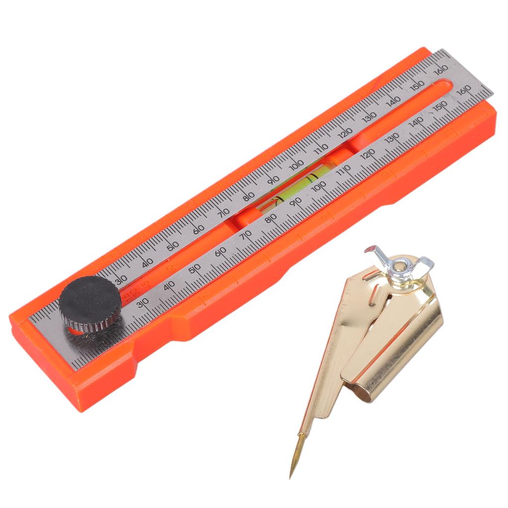 Rotatable Marking Ruler Woodworker Horizontal Mark Base with Blisters Multifunctional Positioning Ruler Measuring Tool