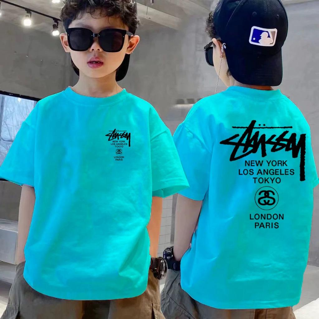 Round Neck Children's Fashionable Printed T-shirt