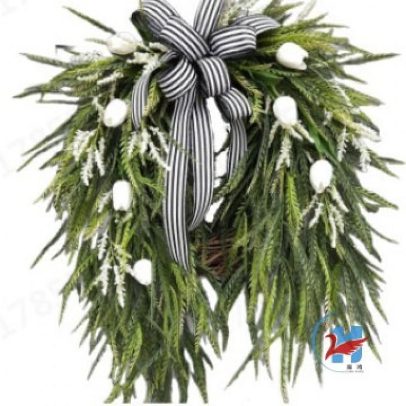 Rustic Hydrangea Wreath Wall Hanging Decor Farmhouse Home Door Or Window With Bow Accent