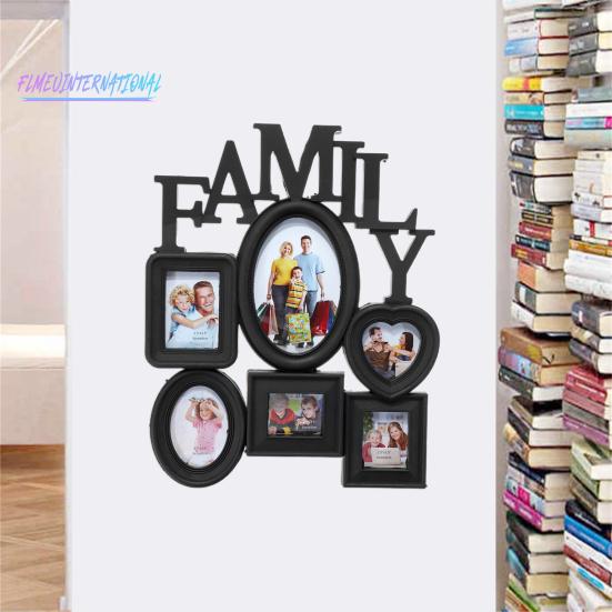 Multi-slots Rustic Family Photo Frame - Elegant Looking Picture Frame for Home Decoration, Rustic Plastic, Multiple Slots