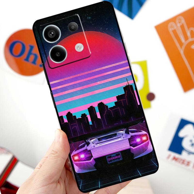 Neon Retrowave 80er Vintage Kunst Hülle Für Xiaomi Redmi Note 13 Pro 10 11 12 14 Pro 11S 12S Hülle Für Redmi 15 12C 13C 14C 10C