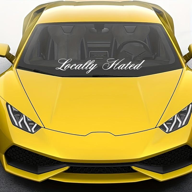 Locally Hated Car Front and Rear Windshield Sticker Reflective Auto Window Waterproof Decoration Vinyl Decals Universal