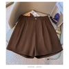 Women's High Waist Corduroy Wide Leg Shorts Loose Fit Casual Solid Color Fall Shorts